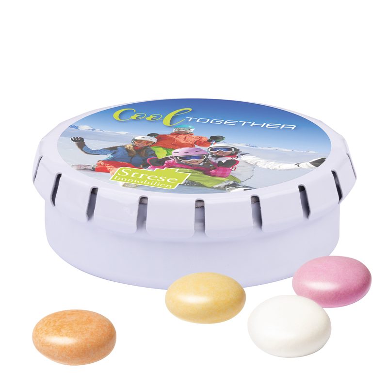 Quick Box, weiß, Mentos Kaudragee Fruit