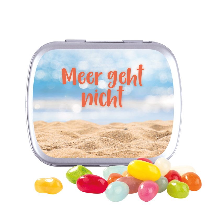 Klappdose, silber-blank, American Style Jelly Beans