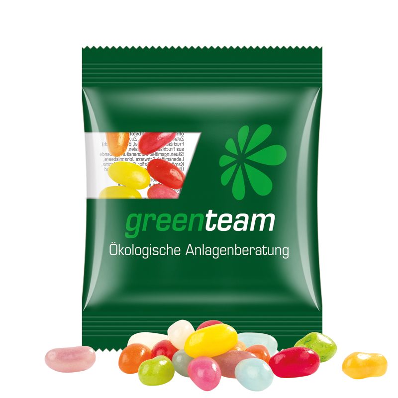Minitüte 10 g, transparente kompostierbare Folie, Jelly Beans