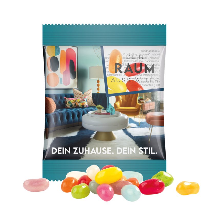 Minitüte 10 g, Folie transparent, Jelly Beans