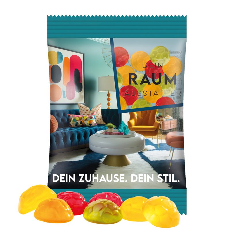 Minitüte 15 g, transparente Folie, Trolli Fruchtgummi Flugzeuge