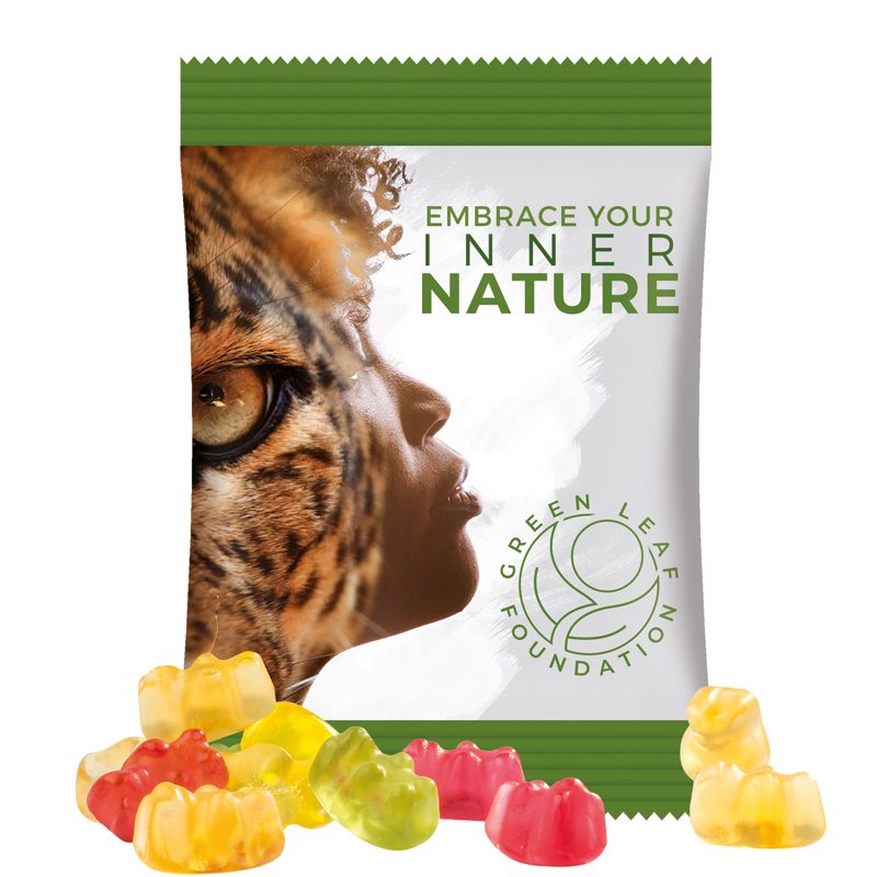 Minitüte 15 g, weiße Folie, Trolli Premium Bärchen
