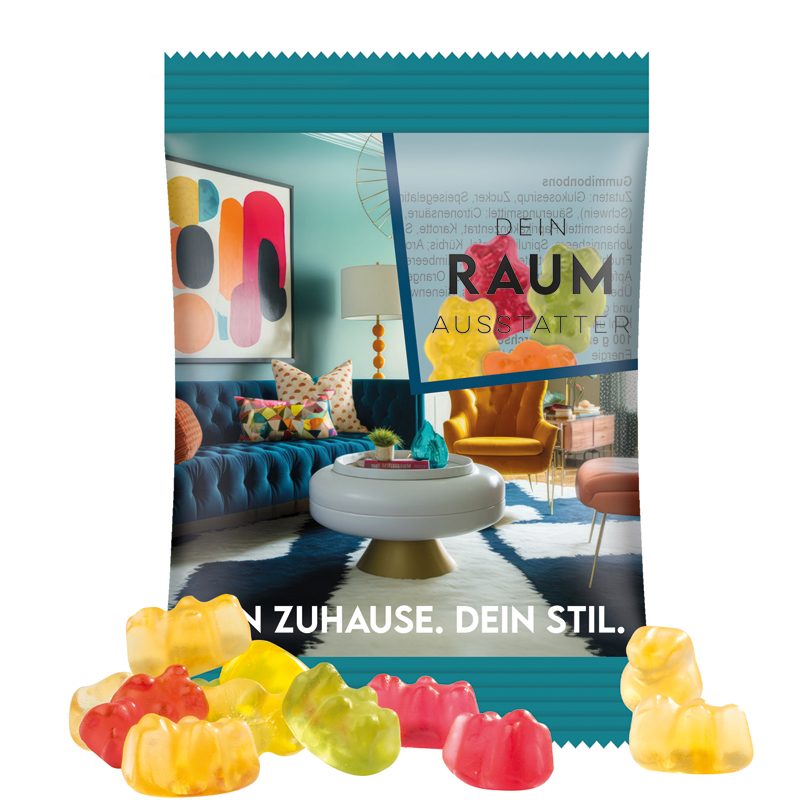 Minitüte 15 g, transparente Folie, Trolli Premium Bärchen
