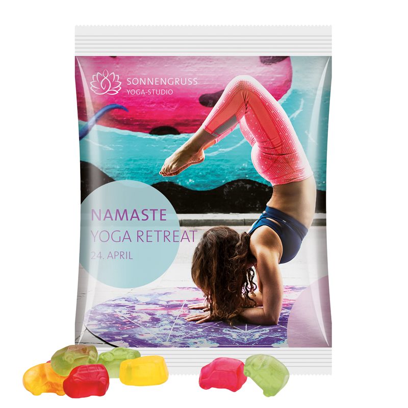 Maxitüte, weiße Folie, Trolli Fruchtgummi Auto-Mischung