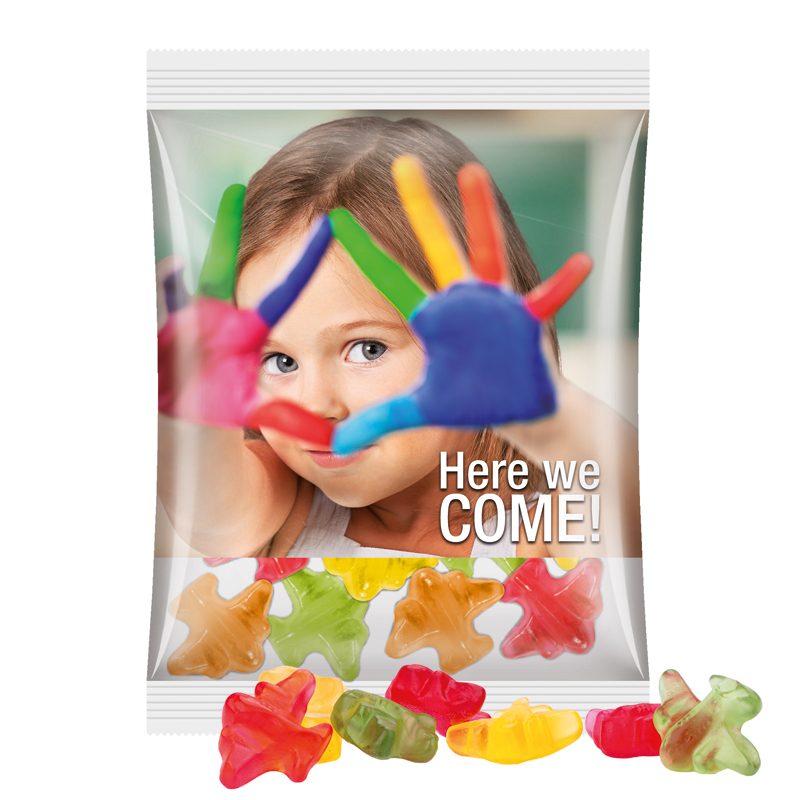 Maxitüte, Folie transparent, Trolli Fruchtgummi Flugzeuge