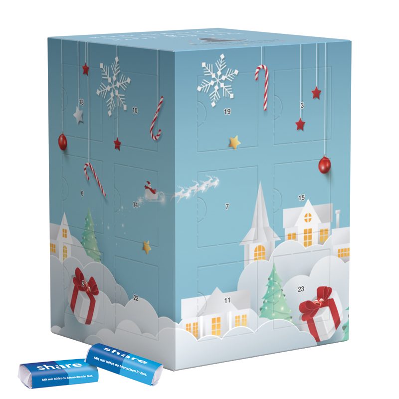Tower Adventskalender, share Schokotäfelchen