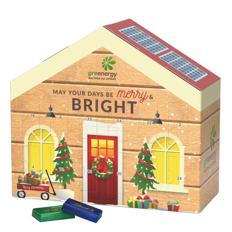 Adventskalender Haus, Lindt Schokotäfelchen
