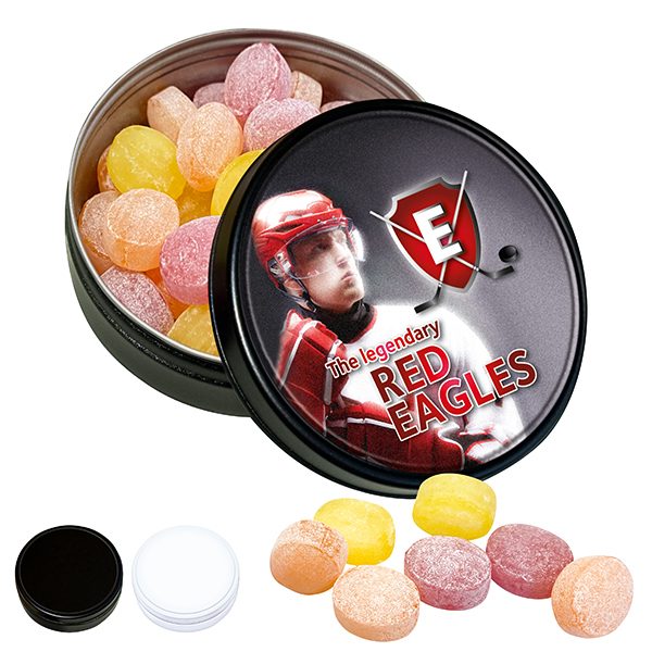 Black or White Dose mit XS-Kalfany-Fruchtbonbons, 60g