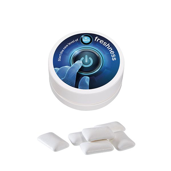 Papier XS-Taschendose mit Zuckerfreiem Kaugummi, 15g