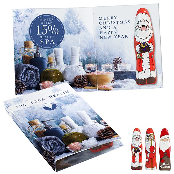 Süßes Briefchen mit Mini Schoki-Weihnachtsmännchen "Standard"
