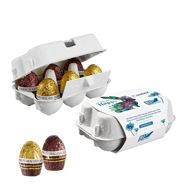 6er Ostereier-Karton mit Ferrero Rocher Eiern