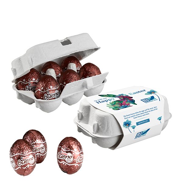 6er Ostereier-Karton mit Kinder Bueno Eiern