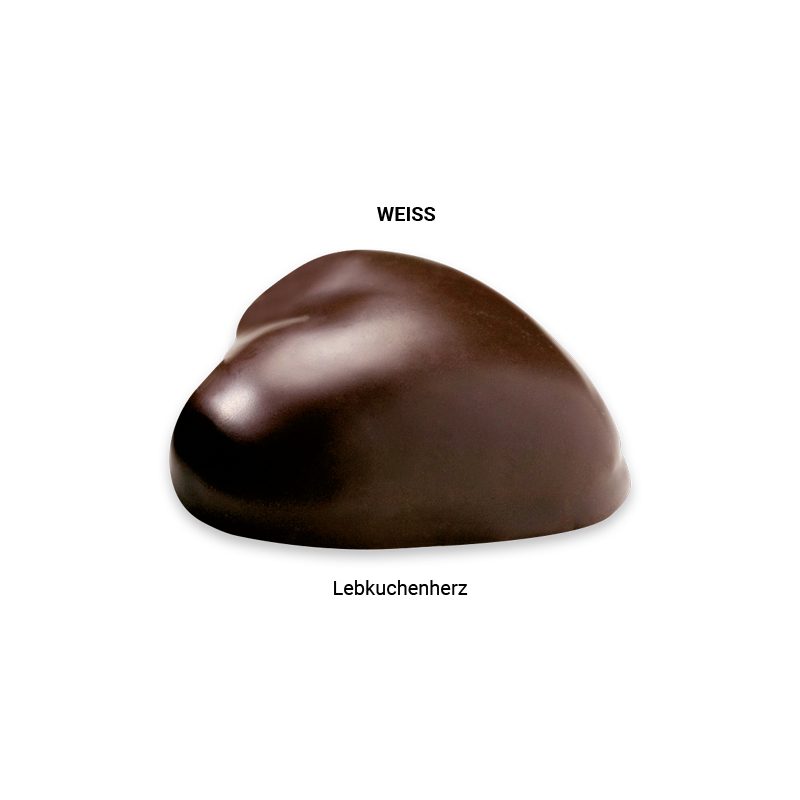 WEISS Lebkuchenherz, Folie weiß – weitere Ansicht