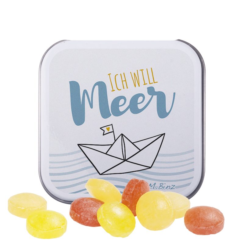 Dose Quadratisch, Mini Bonbons Fruchtmix