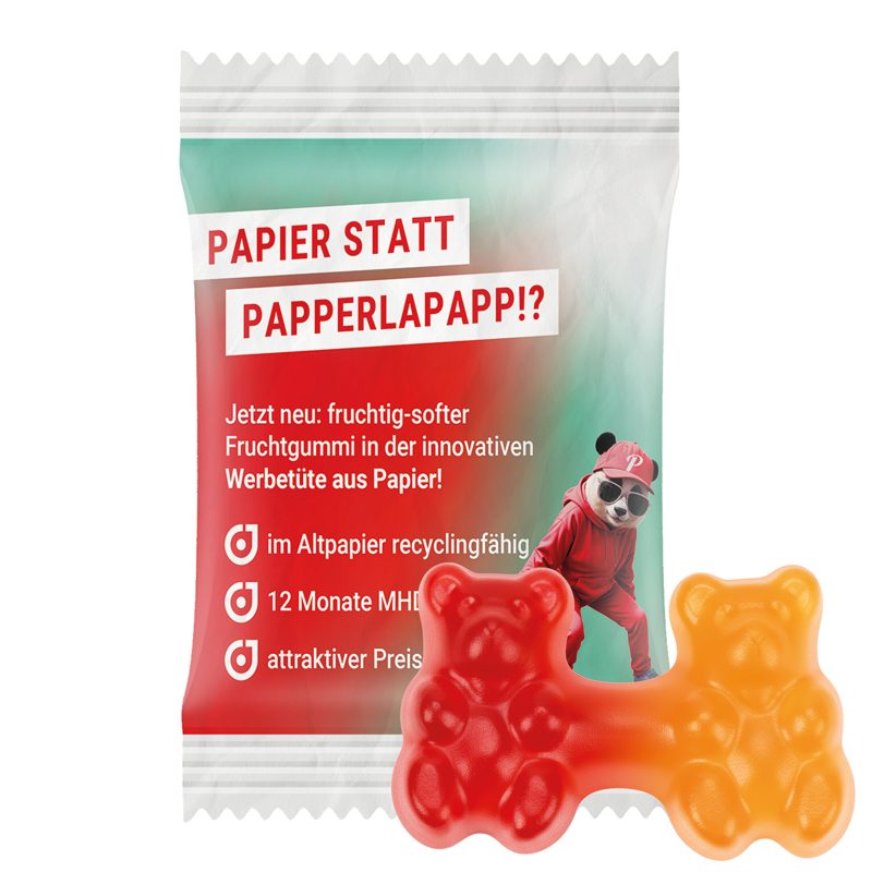 Trolli Team Gummibärchen Premium, weißes recyclingfähiges PapierPlus Pro