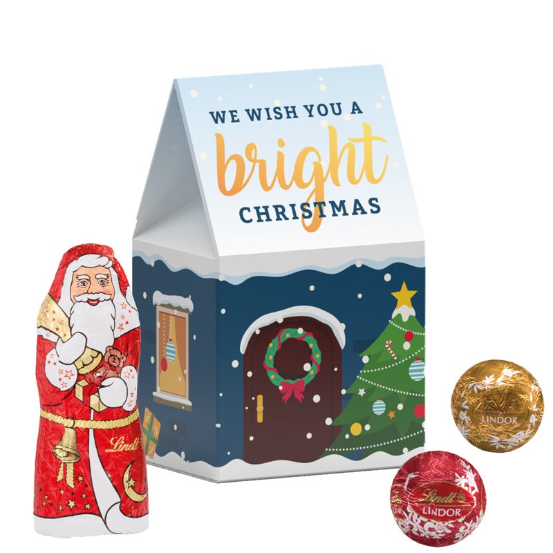 Standbodenbox, Lindt Minikugeln und Weihnachtsmann