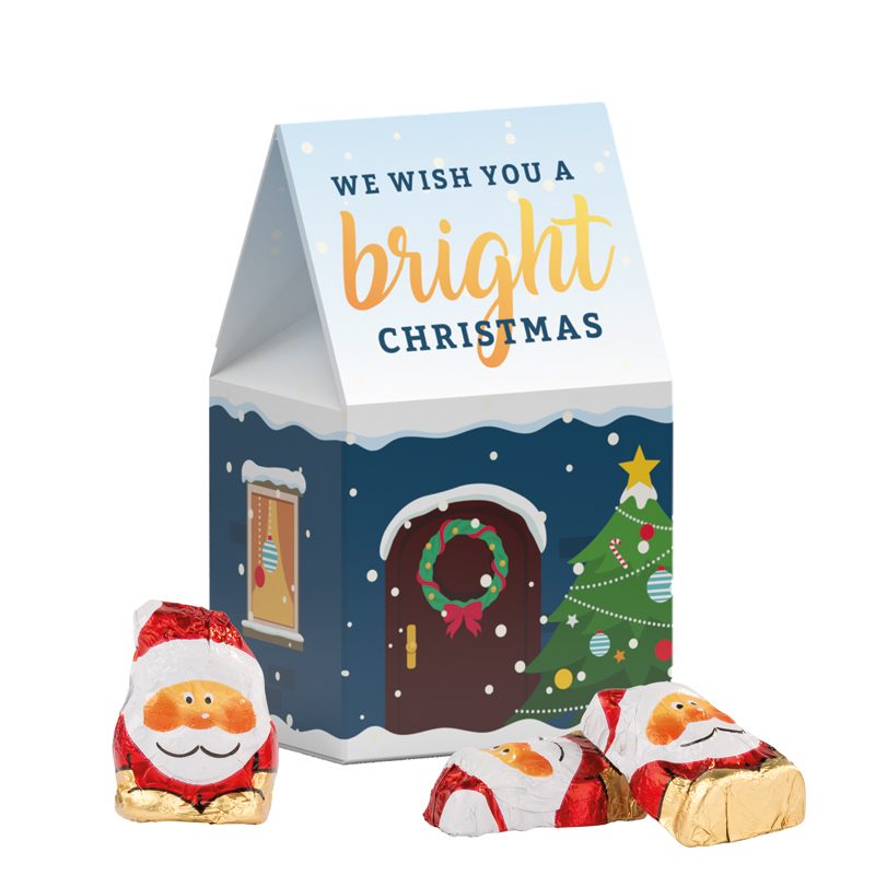 Standbodenbox, Mini Schoko Weihnachtsmänner