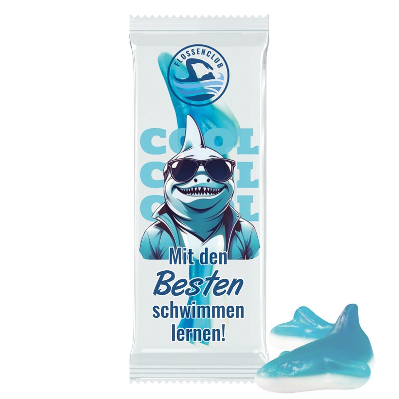 Trolli Fruchtgummi "Hai", Folie transparent