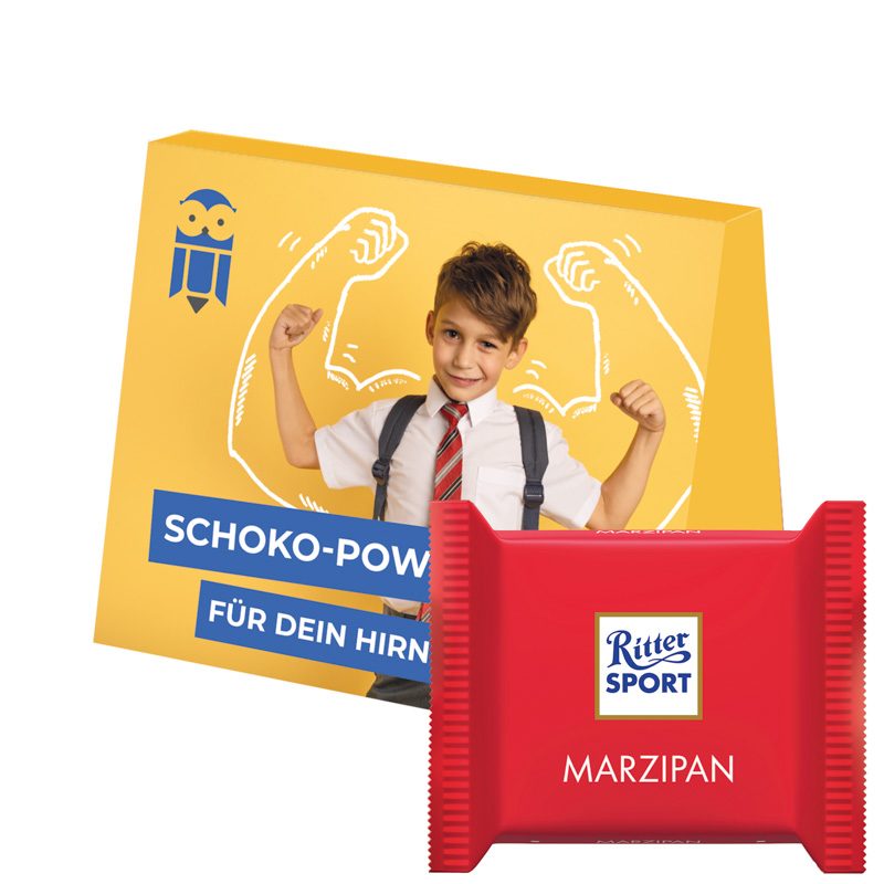 Werbekarte Midi, Ritter SPORT mini Marzipan
