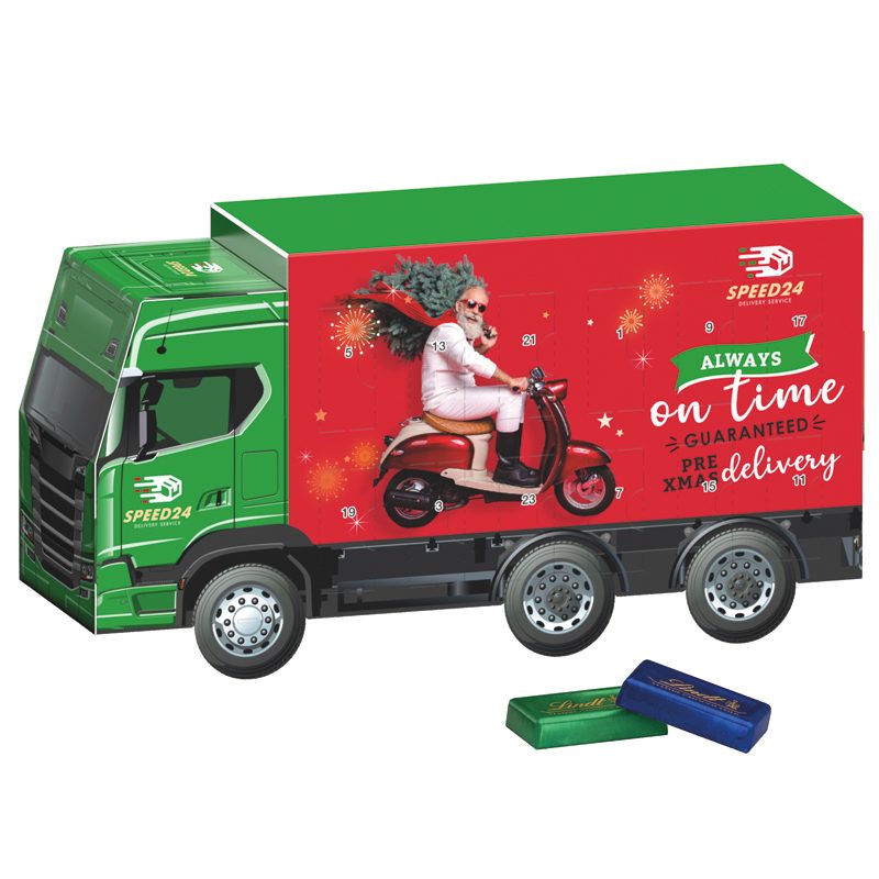 Adventskalender LKW, Lindt Schokotäfelchen