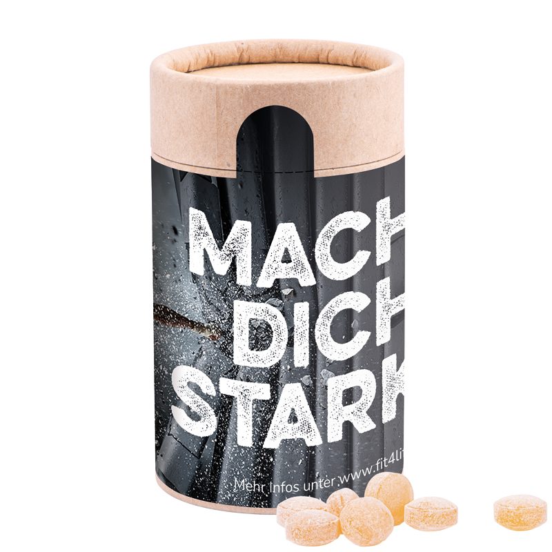 Papierdose Eco Midi mit Honigbienen Bonbons