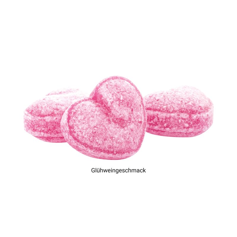Papierdose Eco Mini, Glühweinherzen-Bonbons – weitere Ansicht