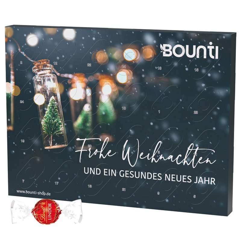 Adventskalender Eco XL, Papierblister, Lindt LINDOR Milchkugeln