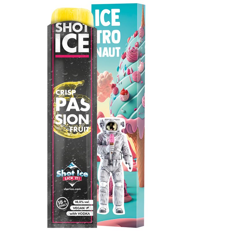 Long Box, Shot Ice - Crisp Passion Fruit 10,5% vol.
