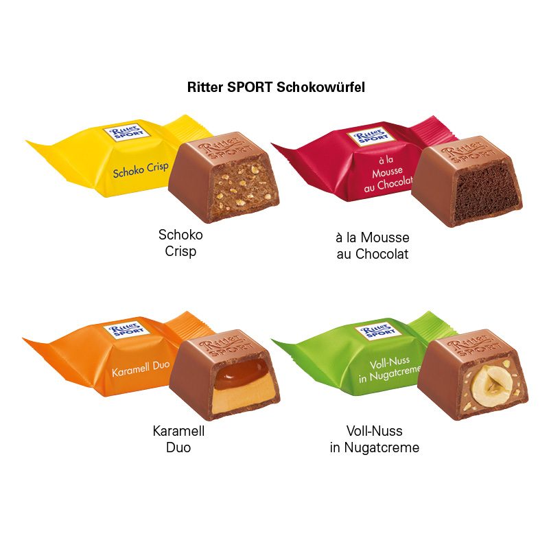 Kleines Präsent, Ritter SPORT Schokowürfel Mousse au Chocolate – weitere Ansicht