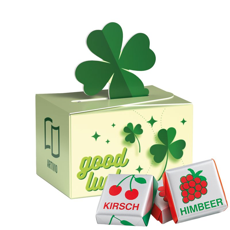 Geschenkbox Mini Kleeblatt, Böhme Fruchtkaramelle