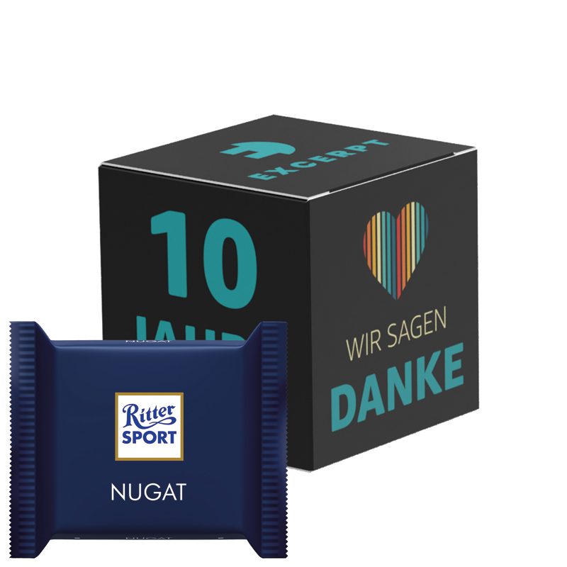 Werbewürfel, Ritter SPORT mini Nugat