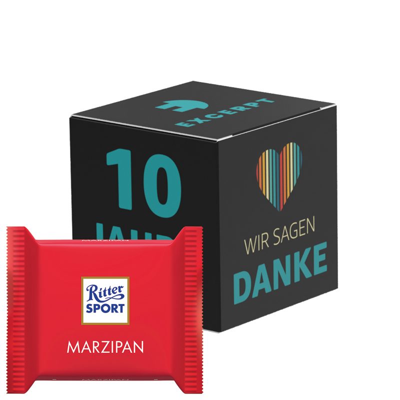 Werbewürfel, Ritter SPORT mini Marzipan