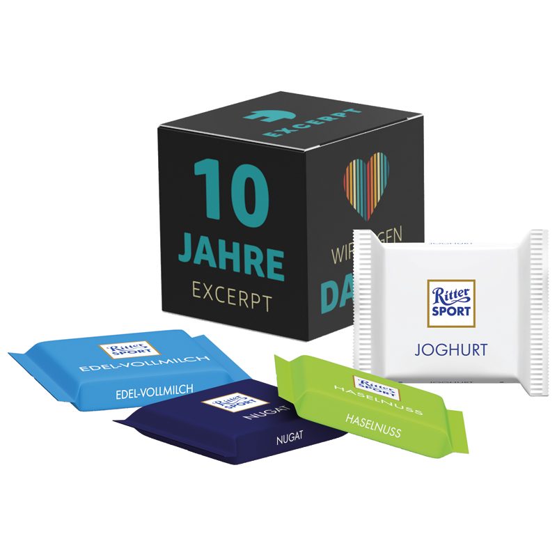 Werbewürfel, Ritter SPORT mini Mischung