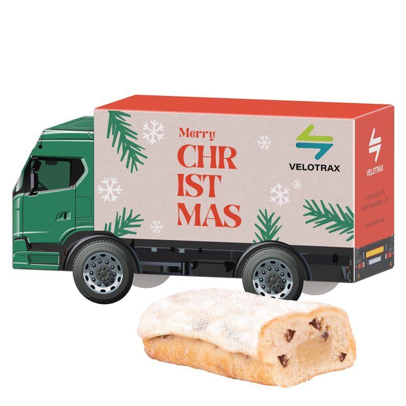 3D-Präsent LKW, Mini Christstollen