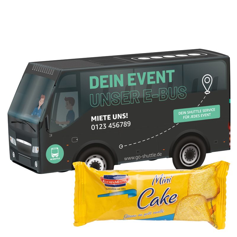 3D-Präsent Bus, KuchenMeister Rührkuchen