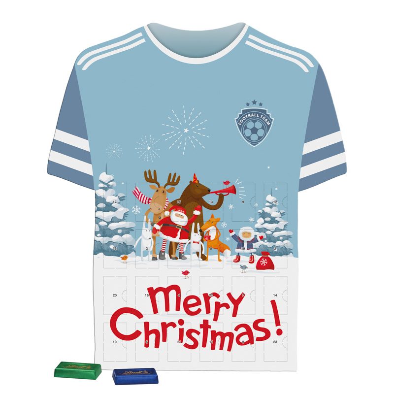 Shape Adventskalender Trikot, Lindt Schokotäfelchen