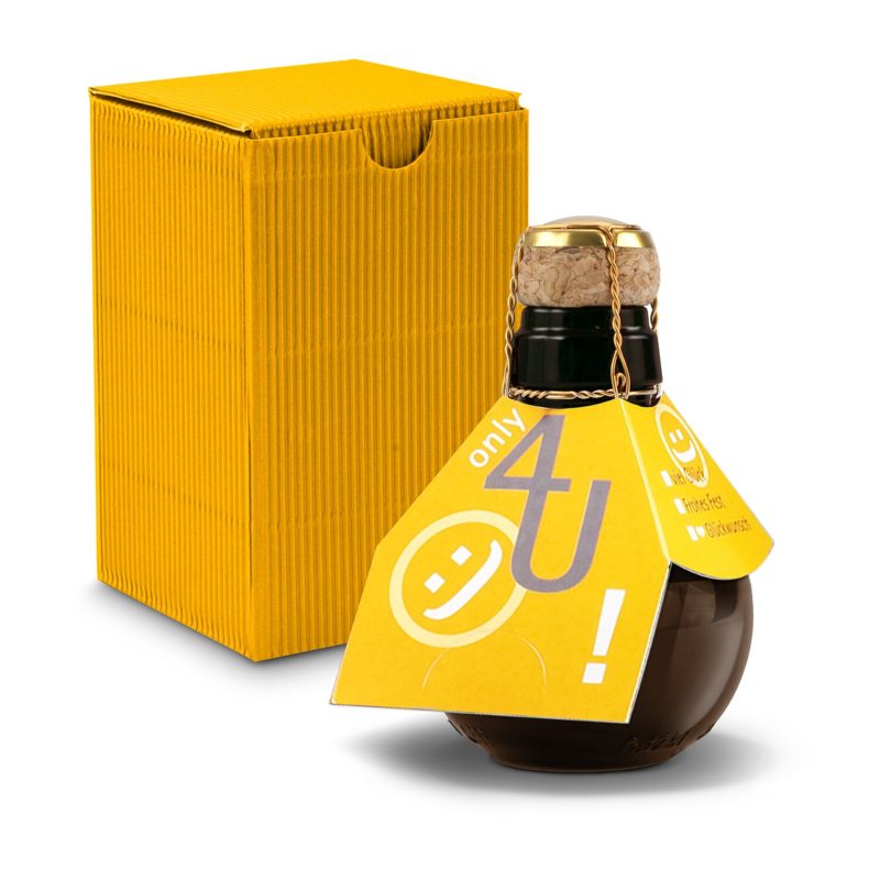 Kleinste Sektflasche der Welt! Only 4 u - Inklusive Geschenkkarton in