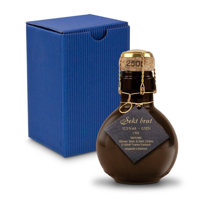 Kleinste Sektflasche der Welt! schwarzer Anhänger - Inklusive
