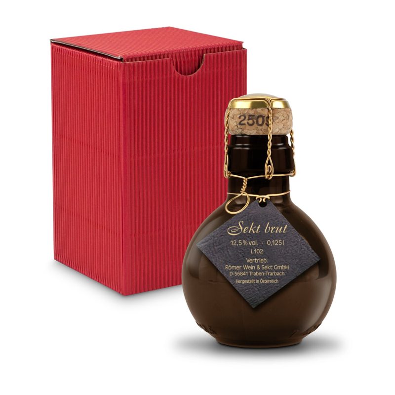Kleinste Sektflasche der Welt! schwarzer Anhänger - Inklusive