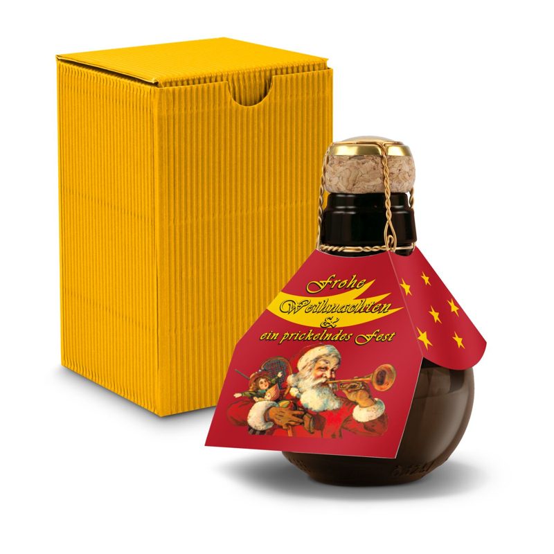 Kleinste Sektflasche der Welt! Weihnachtsgruß - Inklusive