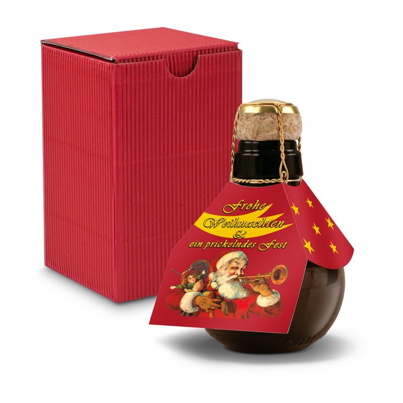 Kleinste Sektflasche der Welt! Weihnachtsgruß - Inklusive