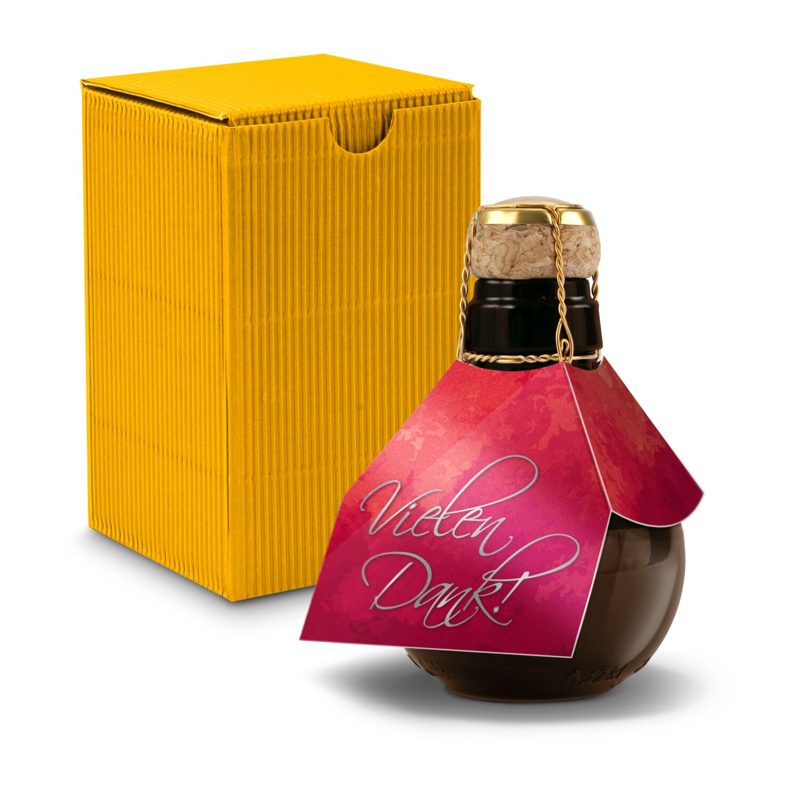 Kleinste Sektflasche der Welt! Vielen Dank - Inklusive Geschenkkarton