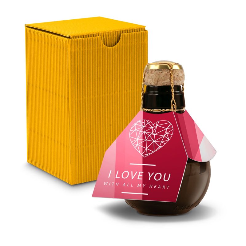 Kleinste Sektflasche der Welt! I love u - Inklusive Geschenkkarton in