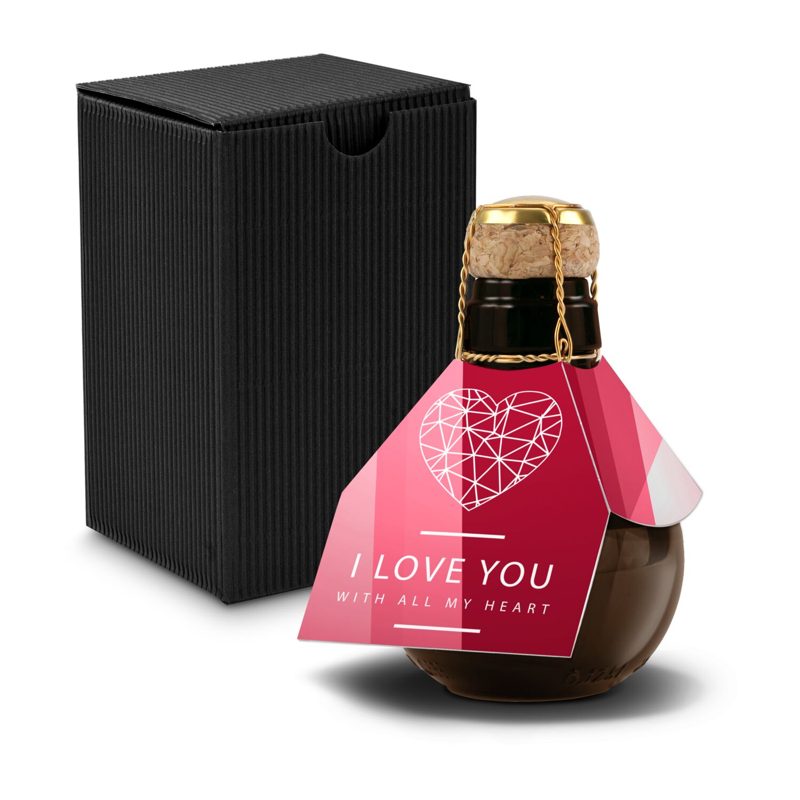 Kleinste Sektflasche der Welt! I love u - Inklusive Geschenkkarton in