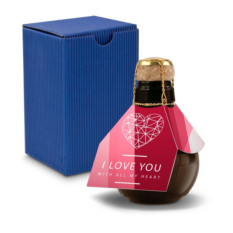 Kleinste Sektflasche der Welt! I love u - Inklusive Geschenkkarton in