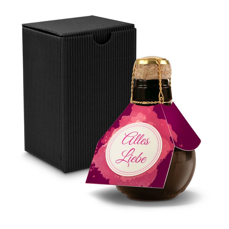 Kleinste Sektflasche der Welt! Alles Liebe - Inklusive Geschenkkarton