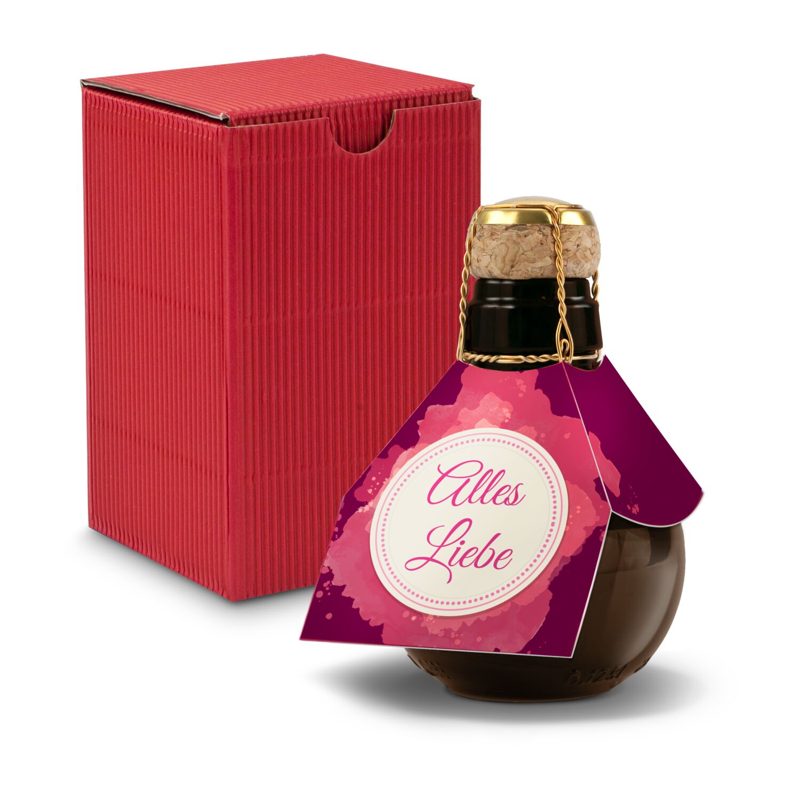 Kleinste Sektflasche der Welt! Alles Liebe - Inklusive Geschenkkarton