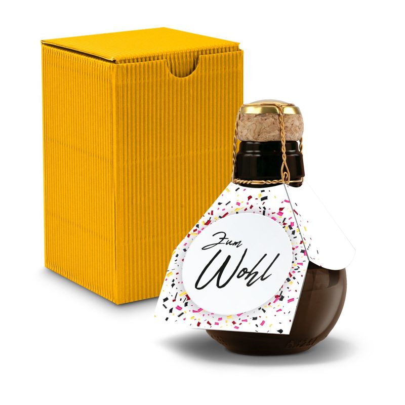 Kleinste Sektflasche der Welt! Zum Wohl - Inklusive Geschenkkarton in