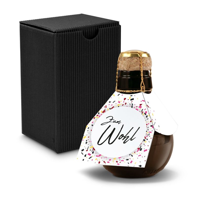 Kleinste Sektflasche der Welt! Zum Wohl - Inklusive Geschenkkarton in