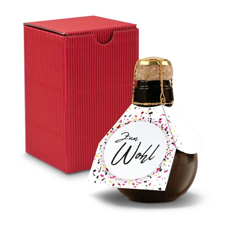 Kleinste Sektflasche der Welt! Zum Wohl - Inklusive Geschenkkarton in